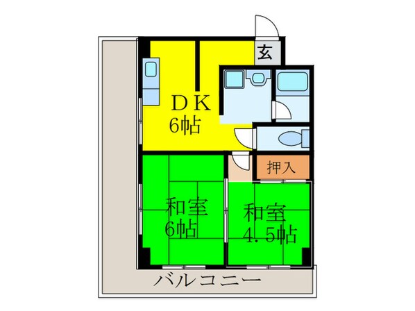 シャルムビラ土井の物件間取画像